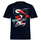 Guanyin, Muschel, 1st | Essential, Relaxed Fit Unisex Bio T-Shirt - Navy