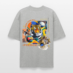 Kepleris, Tiger, 1st | Blaster, Oversize Bio T-Shirt, Unisex - Grau meliert