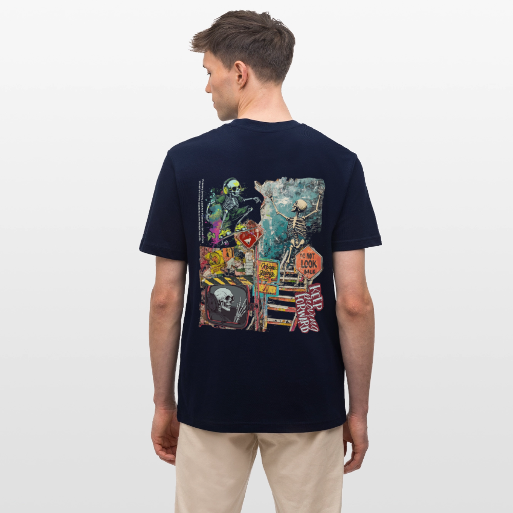 Tangaroa , Skelet, 1st | Essential, Relaxed Fit Unisex Bio T-Shirt - Navy