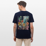 Tangaroa , Skelet, 1st | Essential, Relaxed Fit Unisex Bio T-Shirt - Navy