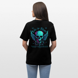Bishamonten, Totenkopf, 1st | Essential, Relaxed Fit Unisex Bio T-Shirt - Schwarz