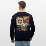 Odysseus, Totenköpfe, 1st | Roller, Unisex Bio-Sweatshirt - Navy