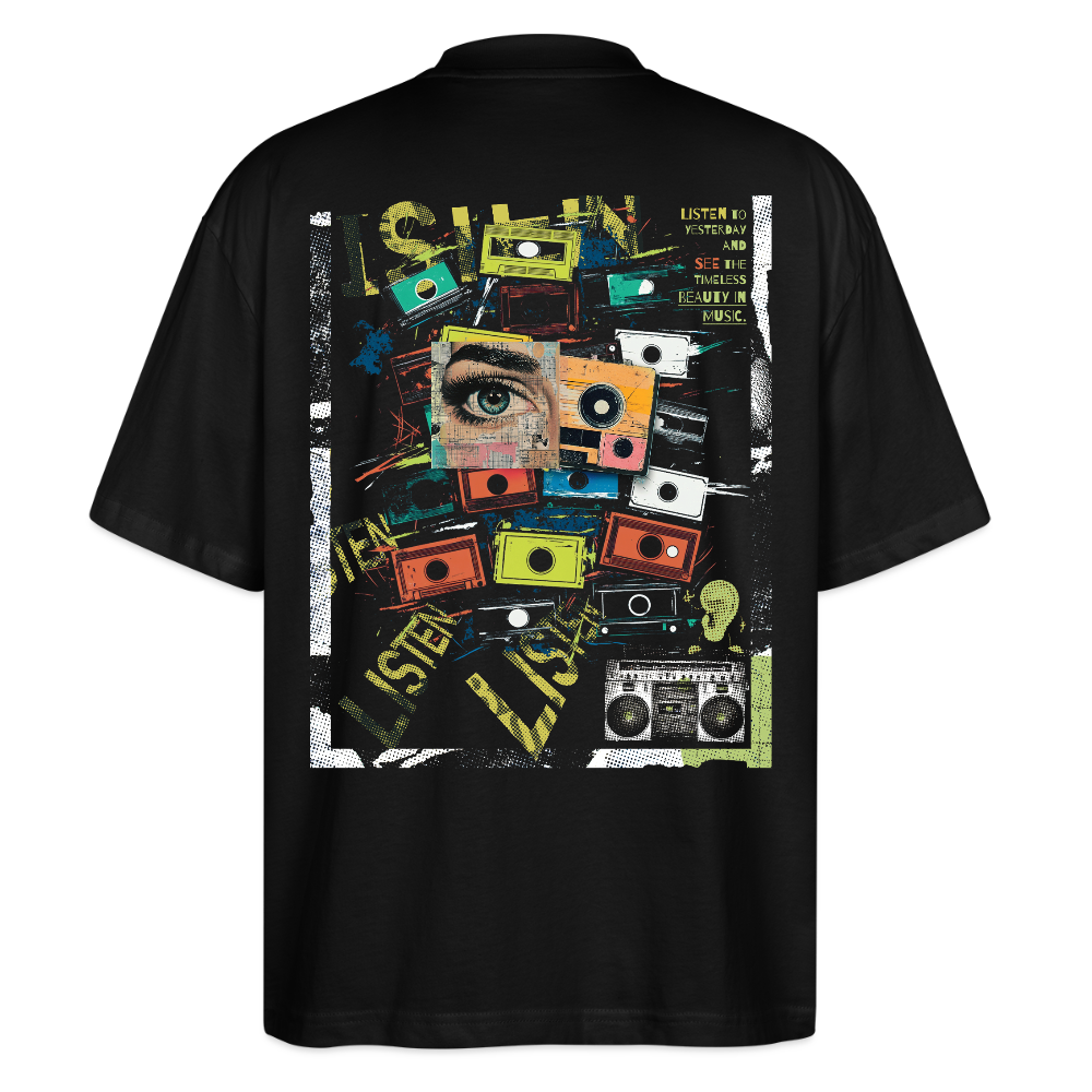 Shahzada, Kassetten, 1st | Blaster, Oversize Bio T-Shirt, Unisex - Schwarz