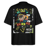 Shahzada, Kassetten, 1st | Blaster, Oversize Bio T-Shirt, Unisex - Schwarz