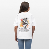 Eldamar, Schlange, 1st | Blaster, Oversize Bio T-Shirt, Unisex - Weiß