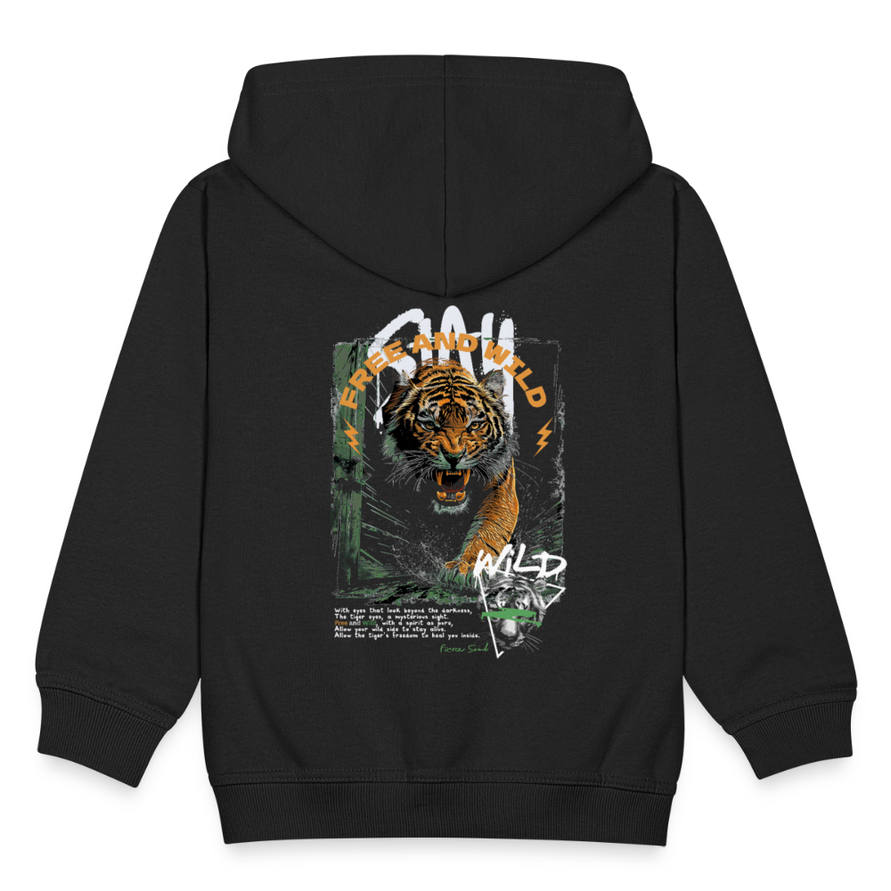 Demeter, Tiger, 1st | Kinder Zip Hoodie - Schwarz