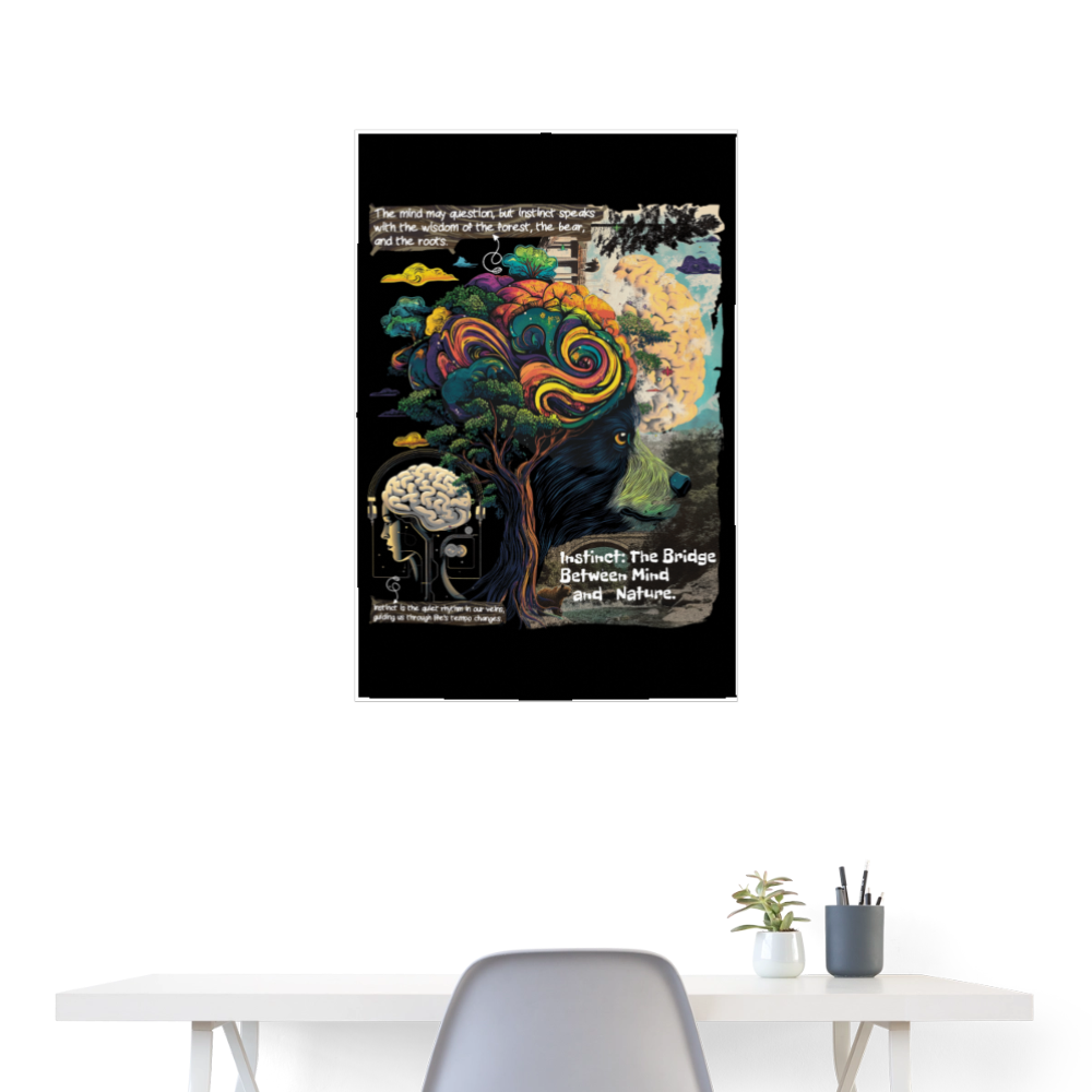 Aphroan, Bär, 1st | Poster 60x90 cm - Weiß