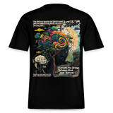 Aphroan, Bär, 1st | Essential, Relaxed Fit Unisex Bio T-Shirt - Schwarz