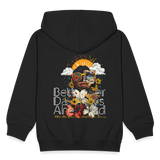 Jinni, Berge, 1st | Kinder Zip Hoodie - Schwarz