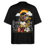 Jinni, Berge, 1st | Blaster, Oversize Bio T-Shirt, Unisex - Schwarz