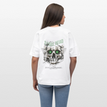 Gliesaron, Totenkopf, 1st | Blaster, Oversize Bio T-Shirt, Unisex - Weiß