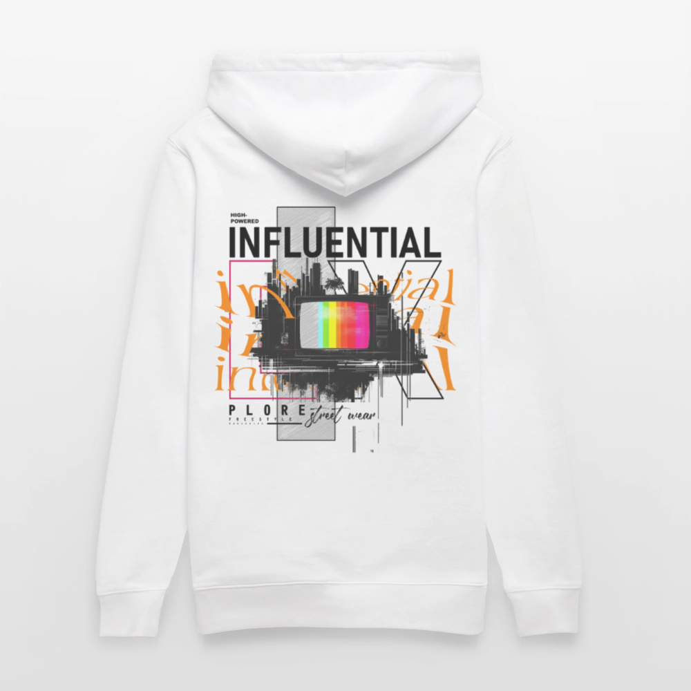 Flamethar, Fernseher, 1st | Cruiser, Unisex Bio-Hoodie - Weiß