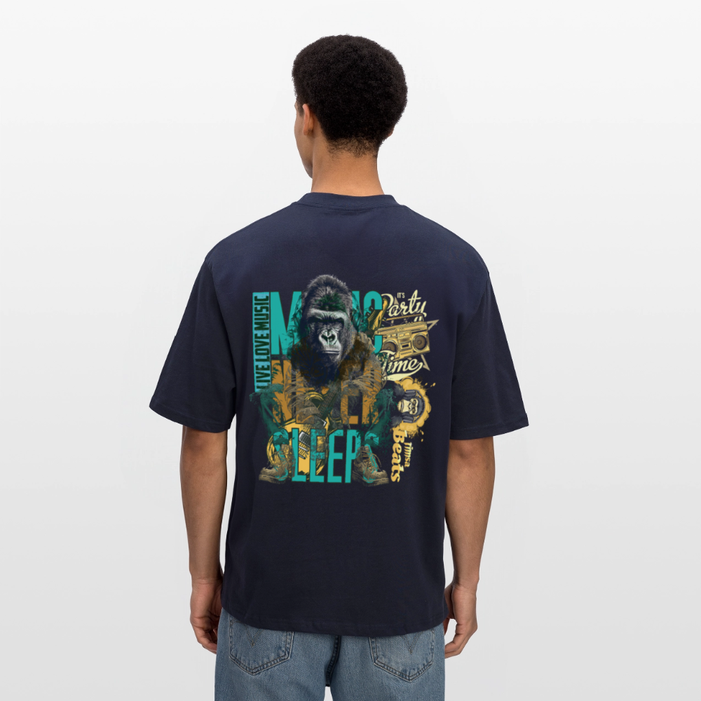 Herakles, Gorilla, 1st | Breezy, Oversized Unisex T-Shirt - Navy