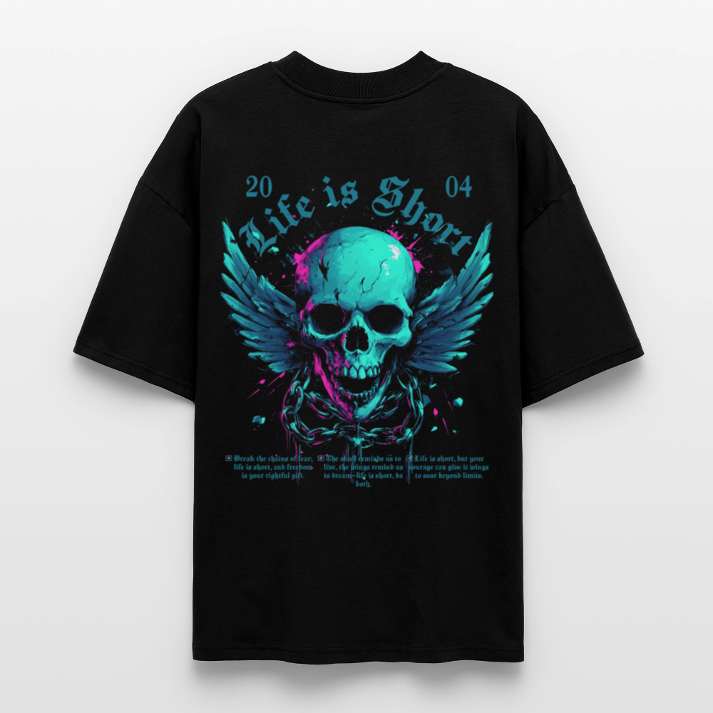 Bishamonten, Totenkopf, 1st | Blaster, Oversize Bio T-Shirt, Unisex - Schwarz