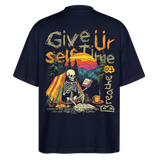 Mihriban, Skelet, 1st | Blaster, Oversize Bio T-Shirt, Unisex - Navy