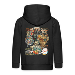 Huitzilopochtli, Gesichter, 1st | Kinder Zip Hoodie - Schwarz