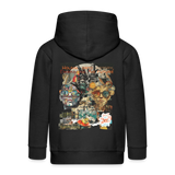 Huitzilopochtli, Gesichter, 1st | Kinder Zip Hoodie - Schwarz