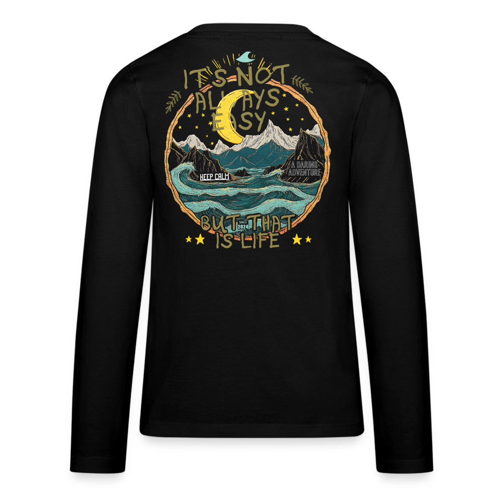 Izanami, Berge, 1st | Teenager Langarmshirt - Schwarz