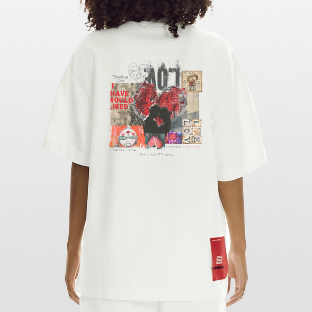 Galevar, Liebe, 1st | Heve, Heavyweight Oversized Bio T-Shirt, Unisex - OFF WHITE