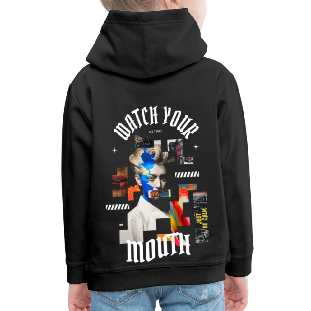 Dewrês, Frau, 1st | Kinder Hoodie - Schwarz