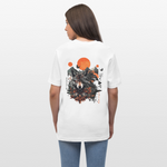 Vaermundis, Wolf, 1st | Essential, Relaxed Fit Unisex Bio T-Shirt - Weiß