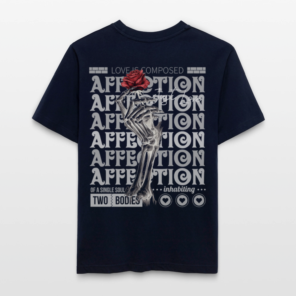 Zeusun, Rose, 1st | Essential, Relaxed Fit Unisex Bio T-Shirt - Navy