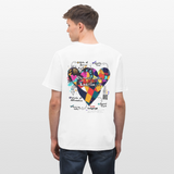 Baldurion, Herzen, 1st | Essential, Relaxed Fit Unisex Bio T-Shirt - Weiß
