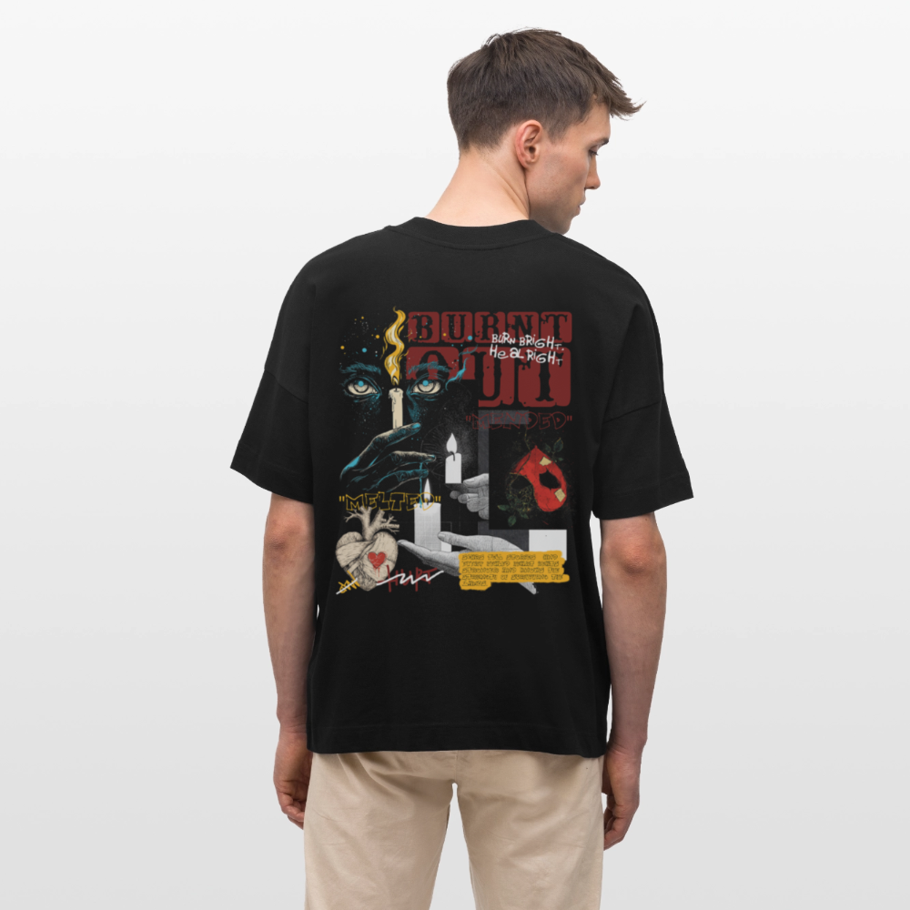Athenia, Kerze, 1st | Blaster, Oversize Bio T-Shirt, Unisex - Schwarz