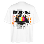 Flamethar, Fernseher, 1st | Blaster, Oversize Bio T-Shirt, Unisex - Weiß