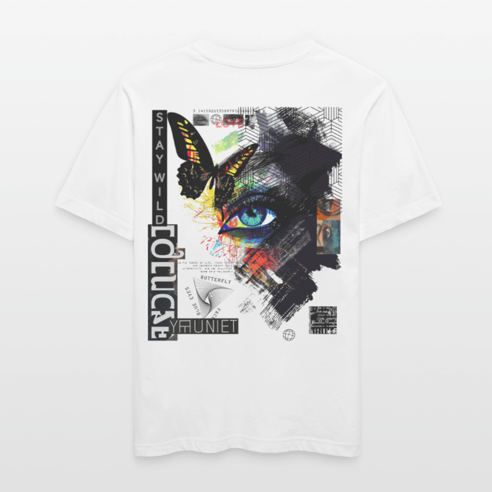 Eldorwyn, Auge, 1st | Essential, Relaxed Fit Unisex Bio T-Shirt - Weiß