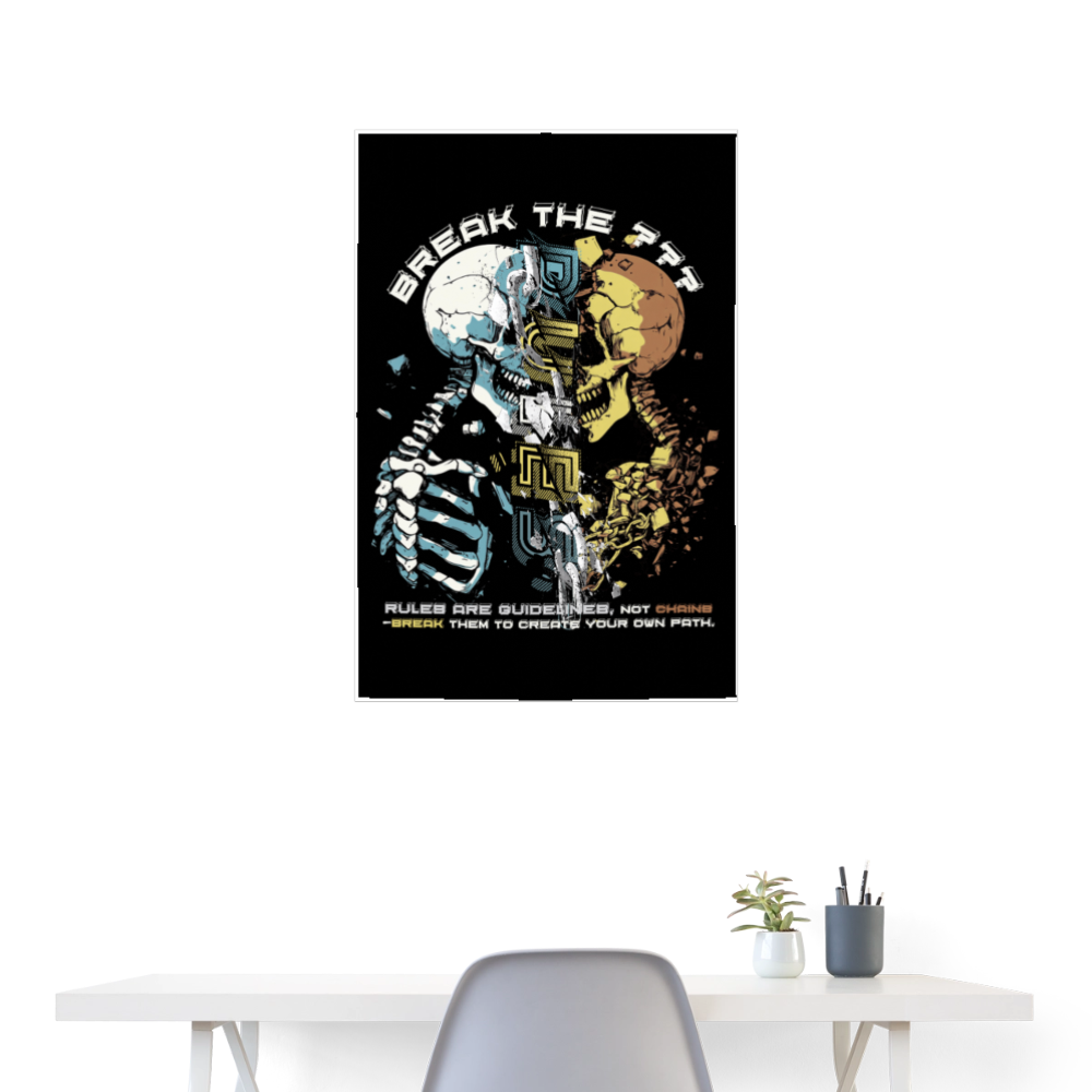 Fujin, Totenkopf, 1st | Poster 60x90 cm - Weiß