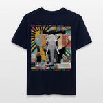 Thanatain, Elefant, 1st | Essential, Relaxed Fit Unisex Bio T-Shirt - Navy