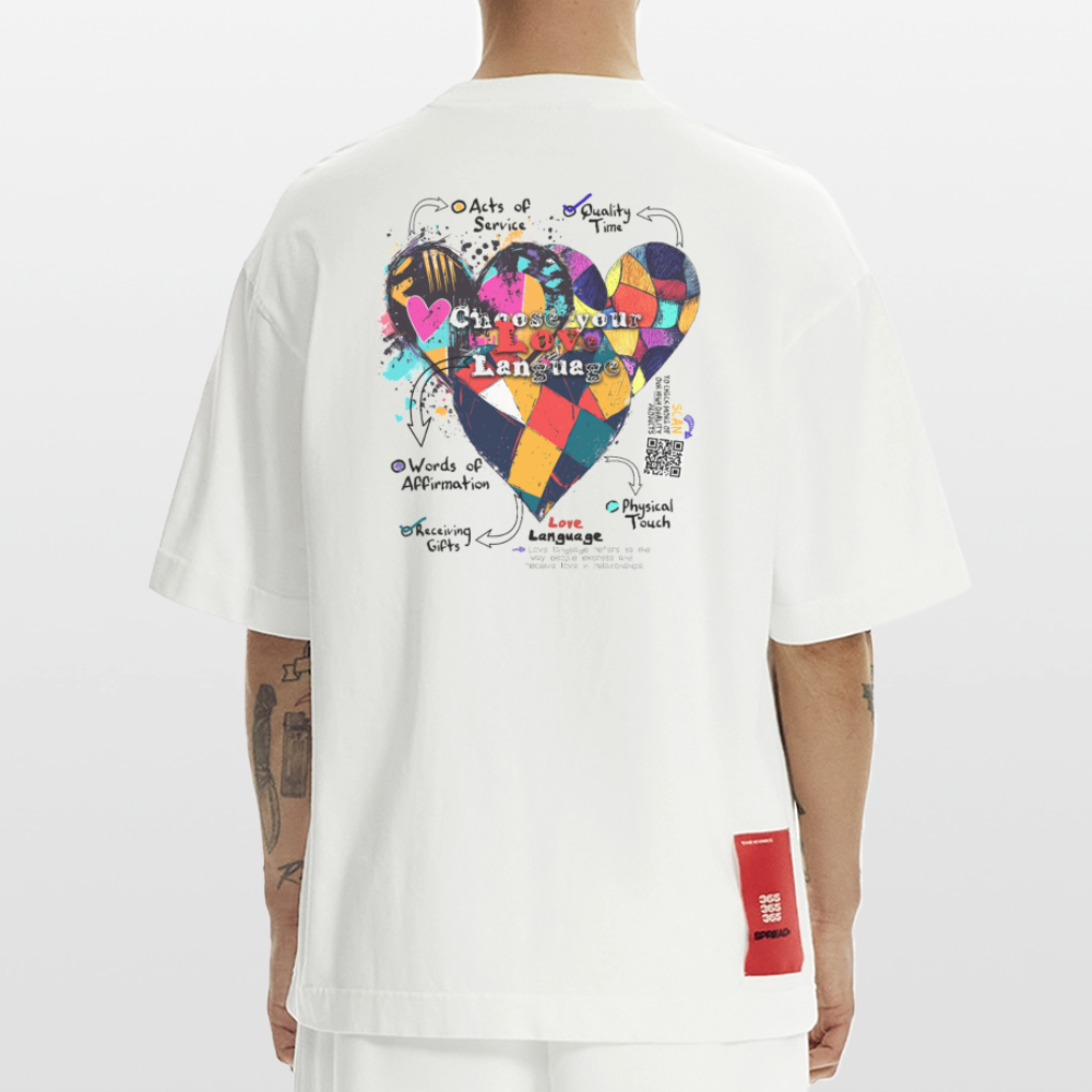 Baldurion, Herzen, 1st | Heve, Heavyweight Oversized Bio T-Shirt, Unisex - OFF WHITE