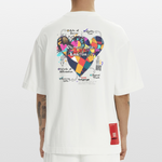 Baldurion, Herzen, 1st | Heve, Heavyweight Oversized Bio T-Shirt, Unisex - OFF WHITE