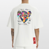 Baldurion, Herzen, 1st | Heve, Heavyweight Oversized Bio T-Shirt, Unisex - OFF WHITE
