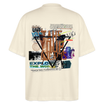 Celestaris, Schmetterling, 1st | Blaster, Oversize Bio T-Shirt, Unisex - Weißgrau