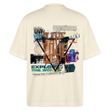 Celestaris, Schmetterling, 1st | Blaster, Oversize Bio T-Shirt, Unisex - Weißgrau