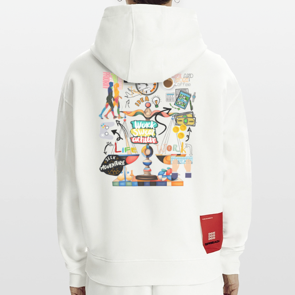 Nytheris, Waage, 1st | Heavyweight Oversized Bio Hoodie, Unisex - OFF WHITE