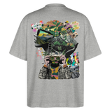 Oceani, Berge, 1st | Blaster, Oversize Bio T-Shirt, Unisex - Grau meliert