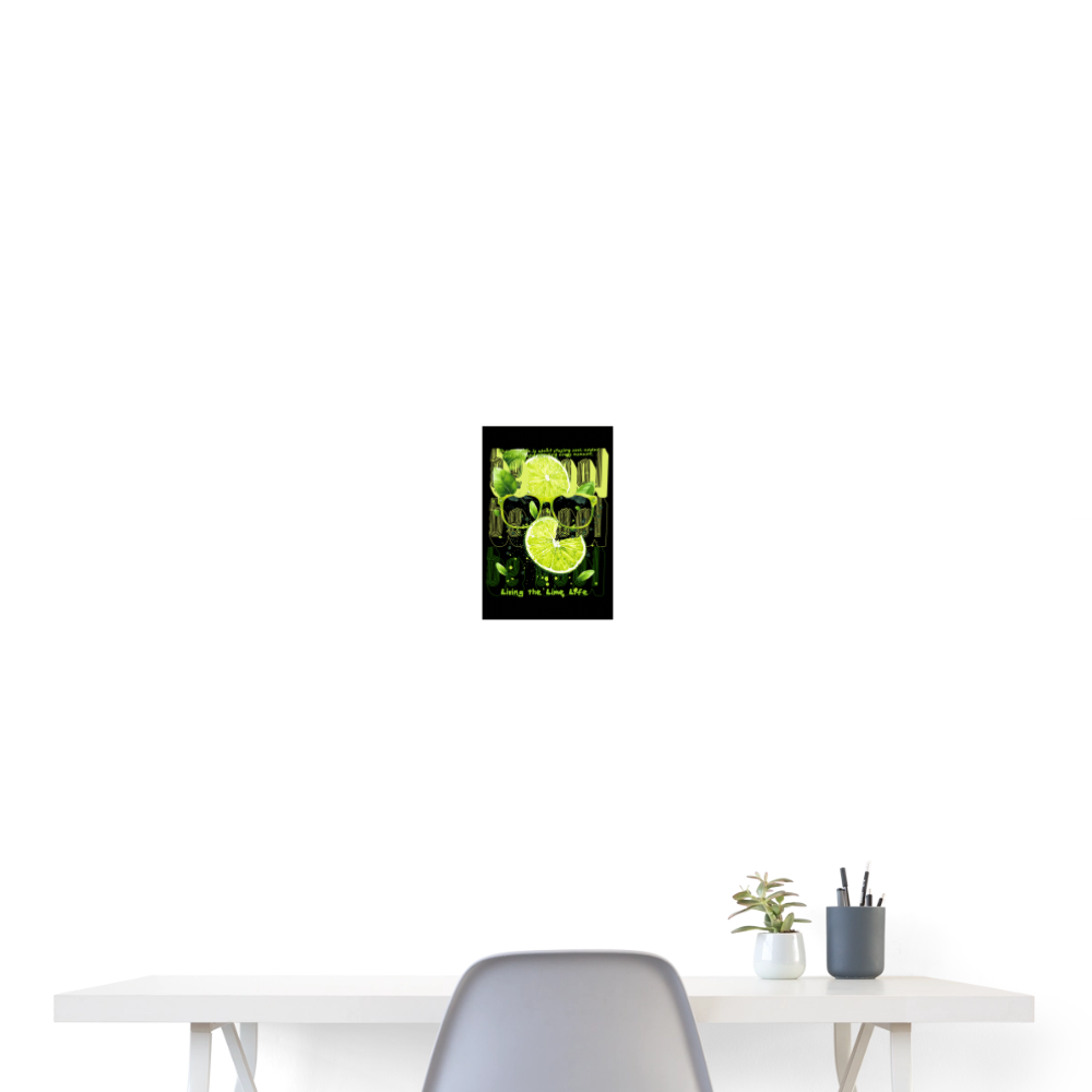 Kali, Limette, 1st | Poster 20x30 cm - Weiß