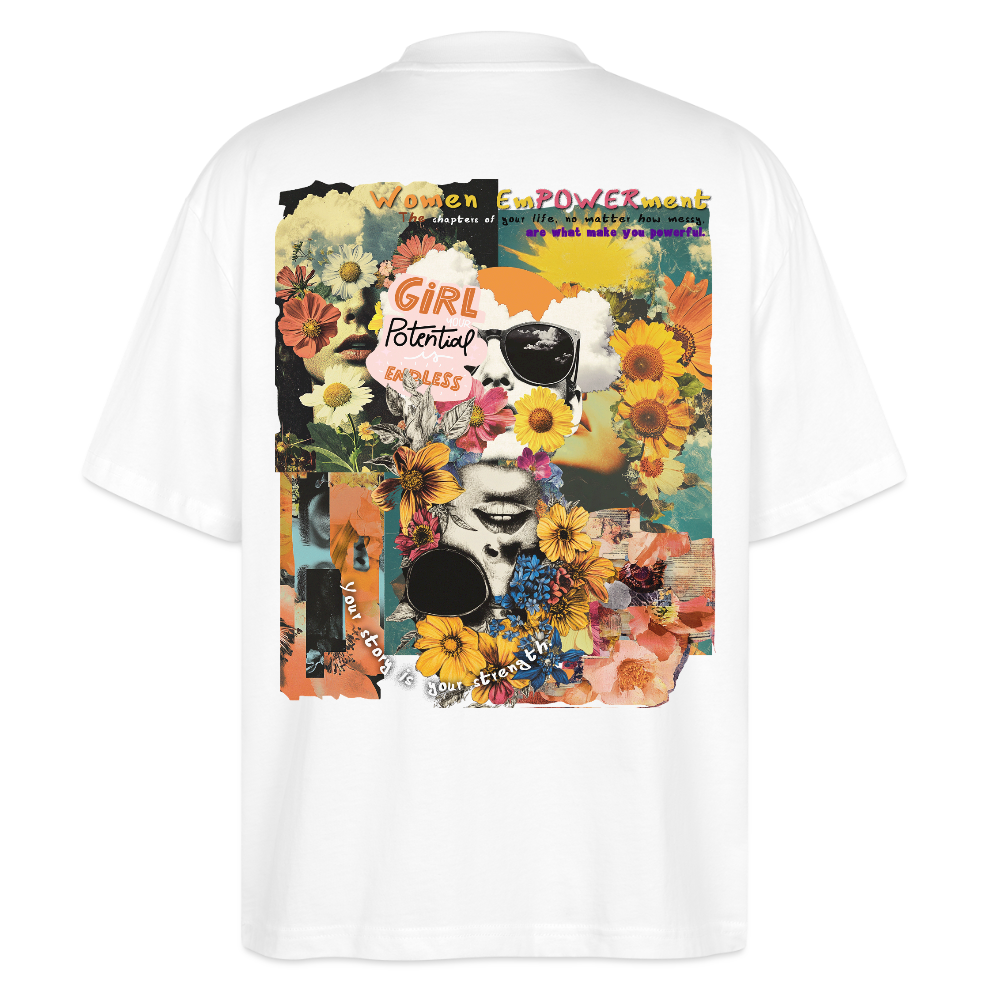Vaelthar, Blumen, 1st | Blaster, Oversize Bio T-Shirt, Unisex - Weiß