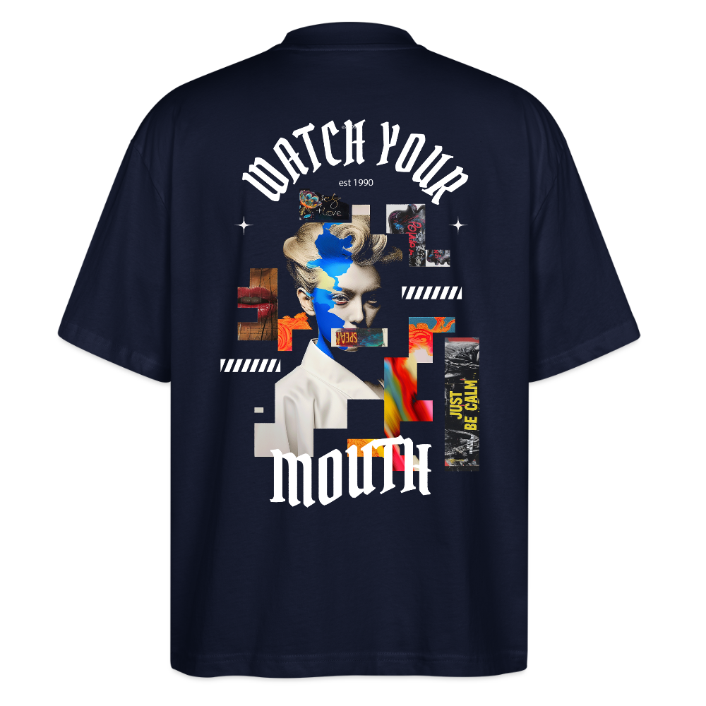Dewrês, Frau, 1st | Blaster, Oversize Bio T-Shirt, Unisex - Navy