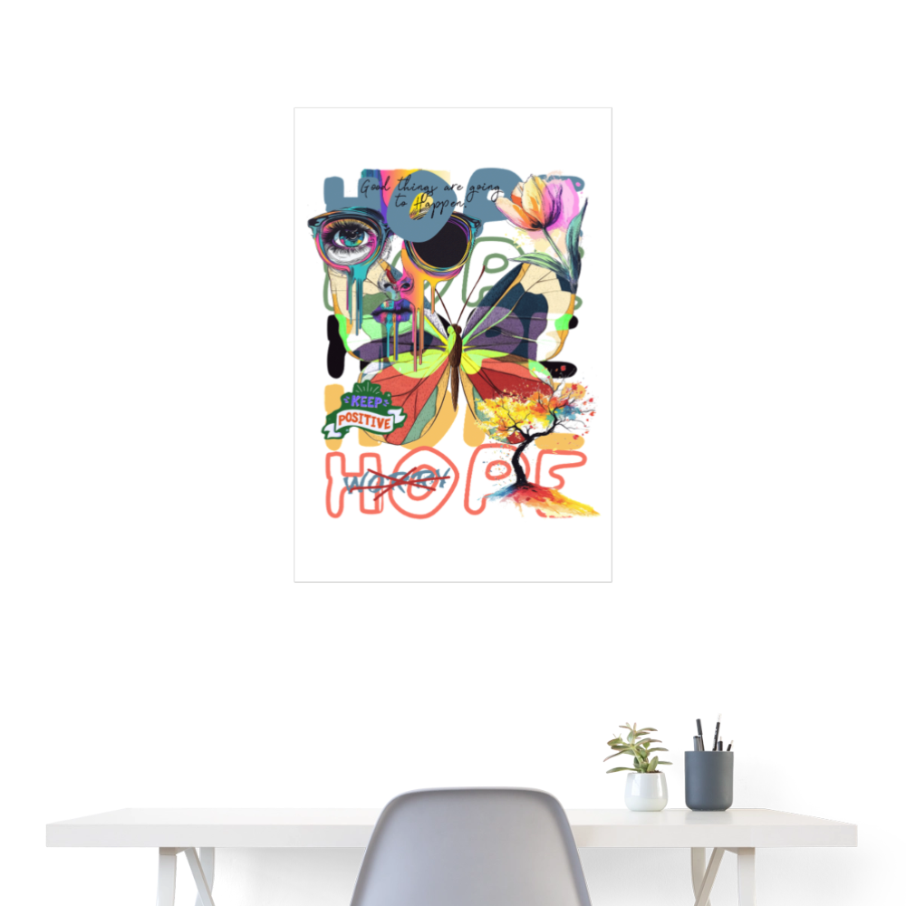 Tenebris, Schmetterling, 1st | Poster 60x90 cm - Weiß