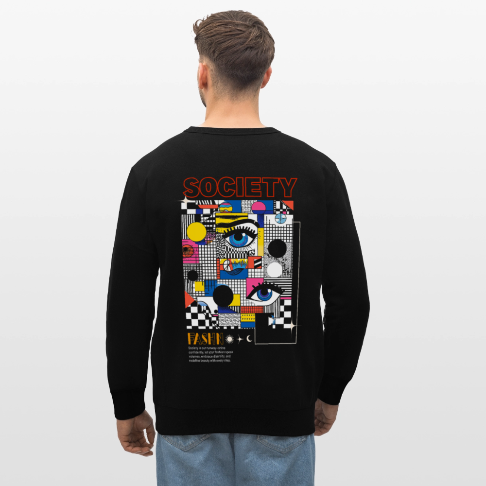 Shennong, Augen, 1st | Roller, Unisex Bio-Sweatshirt - Schwarz