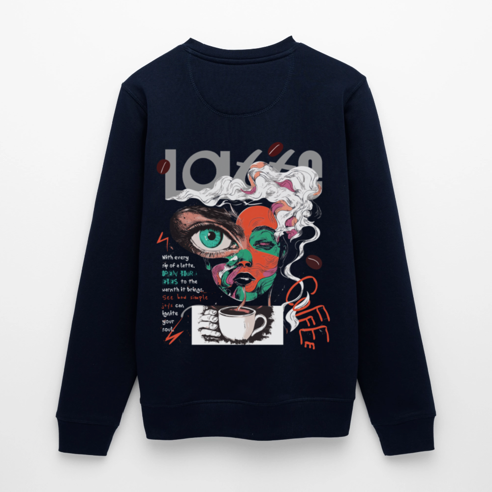Zalzalak, Kaffee, 1st | Roller, Unisex Bio-Sweatshirt - Navy