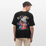 Posei, Taube, 1st | Blaster, Oversize Bio T-Shirt, Unisex - Schwarz