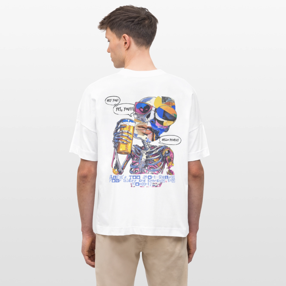 Vorthalos, Skelet, 1st | Blaster, Oversize Bio T-Shirt, Unisex - Weiß