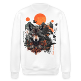 Vaermundis, Wolf, 1st | Roller, Unisex Bio-Sweatshirt - Weiß