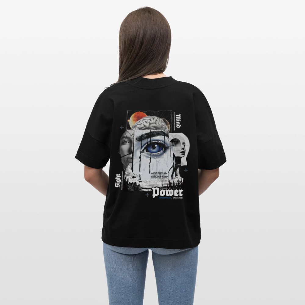 Yuanshi, Auge, 1st | Blaster, Oversize Bio T-Shirt, Unisex - Schwarz