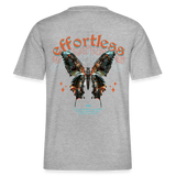 Galaxion, Schmetterling, 1st | Essential, Relaxed Fit Unisex Bio T-Shirt - Grau meliert